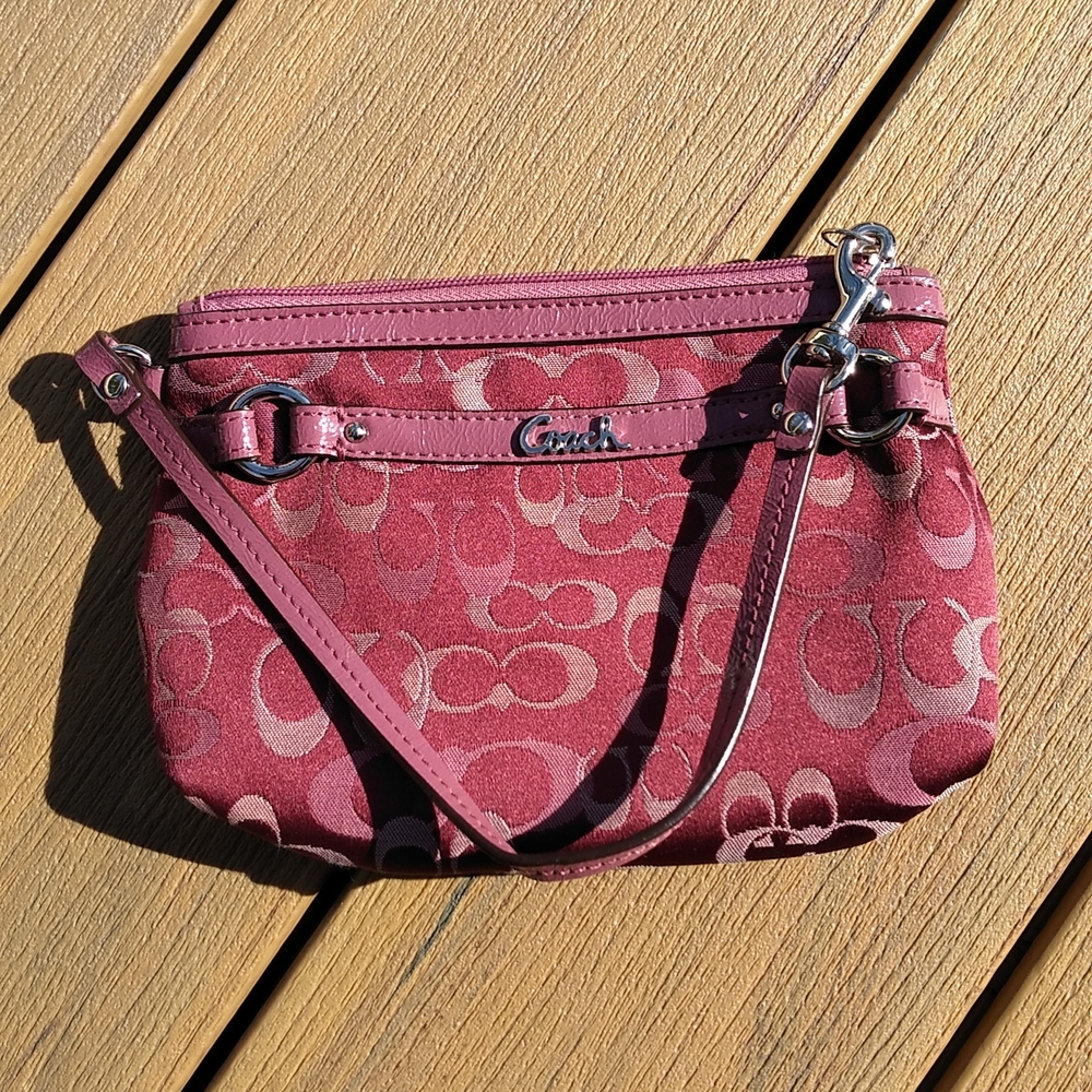 Authentic coach wristlet wallet